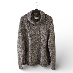 ⭐️ Northern Reflections Black & White Cotton Blend Turtleneck Sweater - PTP 25